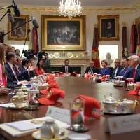 Trump promotes $55 America’s 250th birthday hats during Cabinet meeting