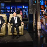 Jon Stewart Surprises Stephen Colbert With a Recliner and Guest Performer in Final ‘Late Show’ Appearance