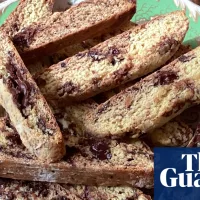 Rachel Roddy’s recipe for tozzetti, AKA dipping biscuits with chocolate chips and orange