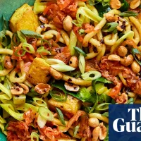 Rukmini Iyer’s quick and easy recipe for kimchi tofu noodles with chilli peanuts | Quick and easy
