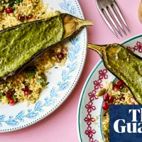 Honey & Co’s recipes for tahini aubergines and green fishballs